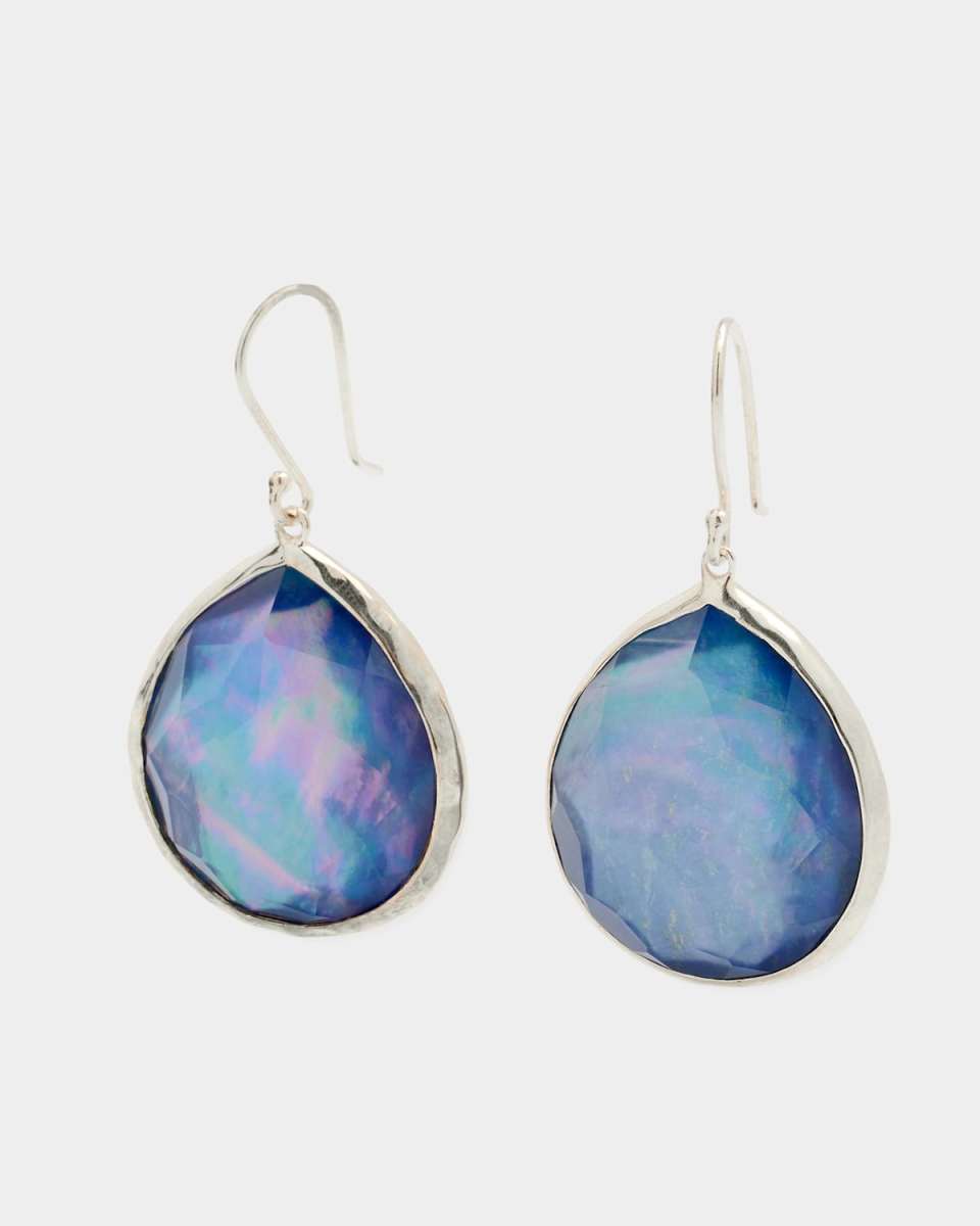 Large Teardrop Earrings in Sterling Silver
